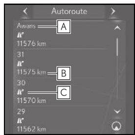 LEXUS UX ZA10 - Système de navigation - Pendant la conduite sur autoroute - 1