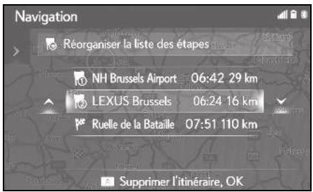 LEXUS UX ZA10 - Système de navigation - Réorganisation des étapes - 2