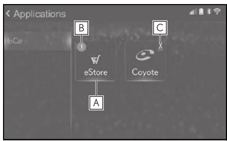 LEXUS UX ZA10 - Système de navigation - Écran des applications des services connectés - 2