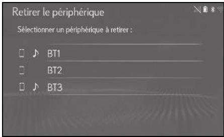 LEXUS UX ZA10 - Système de navigation - Suppression d'un appareil bluetooth® - 1