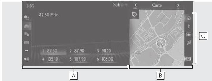 LEXUS UX ZA10 - Système de navigation - Vue d'ensemble de l'écran - 2