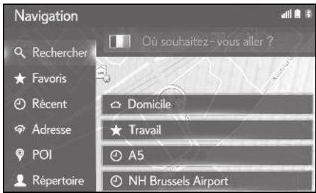 LEXUS UX ZA10 - Système de navigation - Définition de la destination - 1
