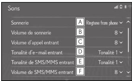 LEXUS UX ZA10 - Système de navigation - Écran des réglages du son - 1