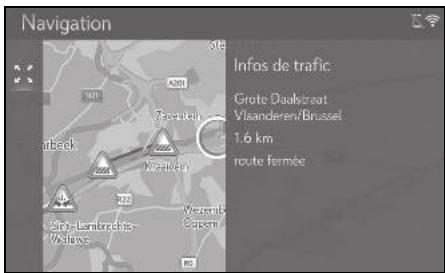 LEXUS UX ZA10 - Système de navigation - Icône de message d'informations routières sur la carte - 2