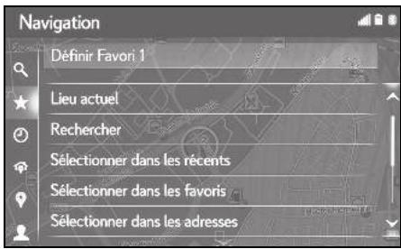 LEXUS UX ZA10 - Système de navigation - Enregistrement de destinations favorites fixes - 1