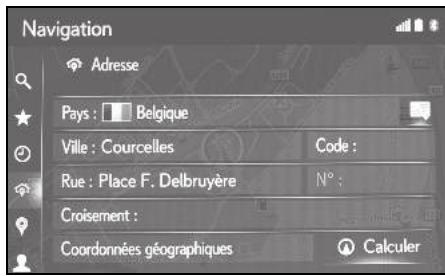 LEXUS UX ZA10 - Système de navigation - Recherche par adresse - 1