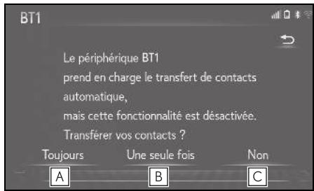 LEXUS UX ZA10 - Système de navigation - Lorsque la liste des contacts est vide - 1