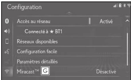 LEXUS UX ZA10 - Système de navigation - Écran des paramètres wi-fi® - 2
