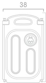 COSTWAY BB5476/BB5477/BB5554 - Dimension du Produkt - 1