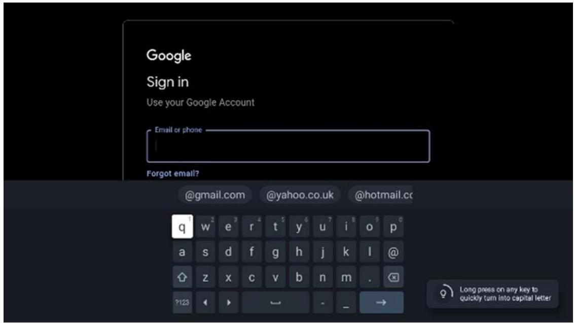 Google Sign in Use your Google Account Email or phone Forgot email? @gmail.com @yahoo.co.uk @hotmail.cc q w e r t y u i o p a s d f g h j k l @ z x c v b n m . ?123 < - - → Long press on any key to quickly turn into capital letter