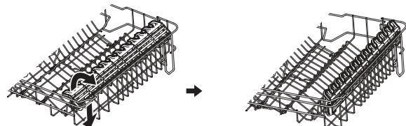 DE DIETRICH DCJ424DQX - Rabatte les supports à tasses - 1