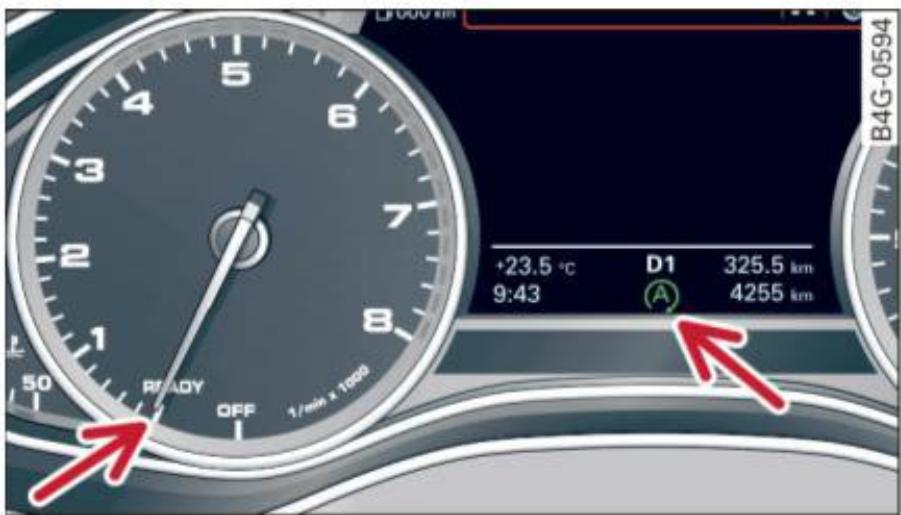 AUDI A6 C7 (2016) - Arrêt/démarrage du moteur - 1