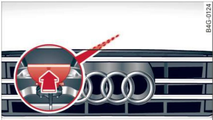 AUDI A6 C7 (2016) - Déclencher le capot du moteur - 2