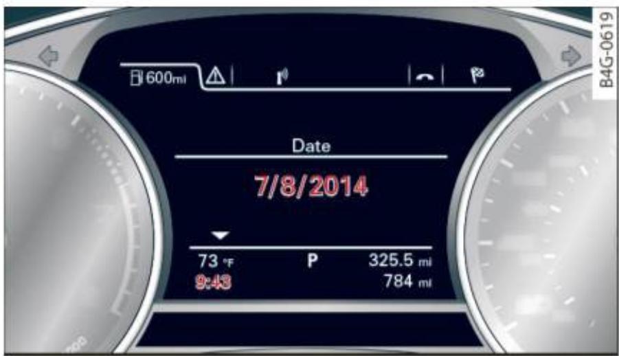 AUDI A6 C7 (2016) - Affichage de l'heure et la date - 1