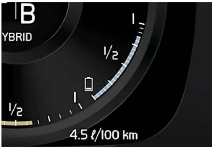 VOLVO XC40 Hybride (2024) - Autonomie à l'écran conducteur - 1