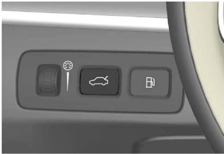 VOLVO XC40 Hybride (2024) - Déverrouiller le hayon de l'intérieur de la voiture - 1