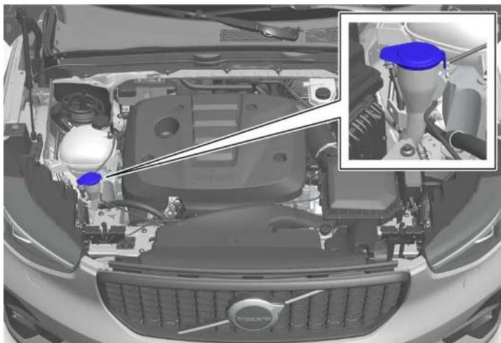 VOLVO XC40 Hybride (2024) - Faire l'appoint de liquide lave-glace - 1