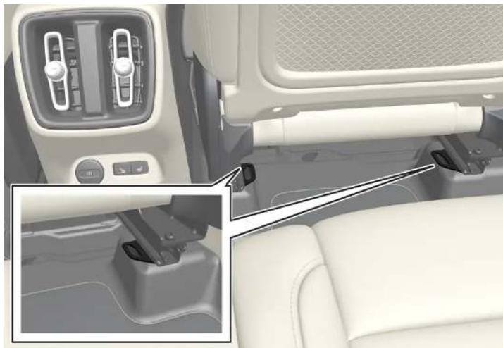 VOLVO XC40 Hybride (2024) - Emplacement des points de fixation - 1