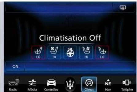 Maserati Levante - Commandes de la climatisation bi-zone - 2