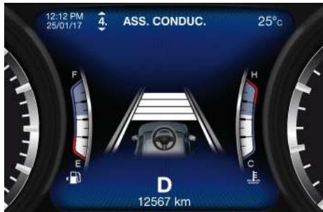 Maserati Levante - Surveillance du système d'aide à la conduite sur autoroute (HAS) au tableau de bord - 1