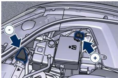 Maserati Levante - Position des bornes de batterie à distance - Moteurs diesel - 1