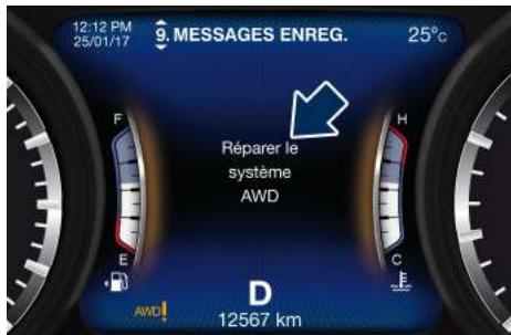 Maserati Levante - Message d'entretien du système de traction intégrale (AWD) - 1