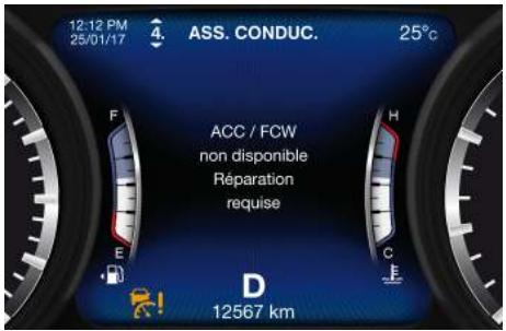 Maserati Levante - Avertissement de maintenance ACC/FCW - 1