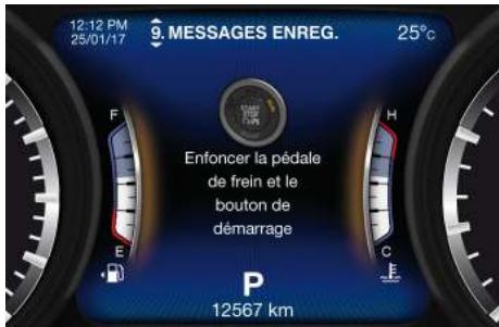 Maserati Levante - - Messages non enregistrés lorsque le commutateur d'allumage est sur RUN - 1