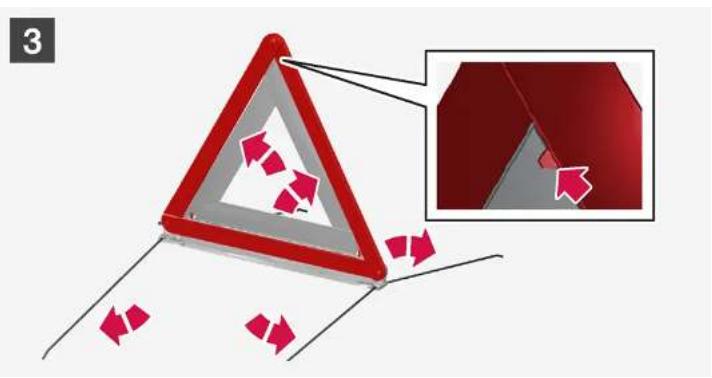 VOLVO V60 (2025) - Dépliez le triangle de présignalisation - 3