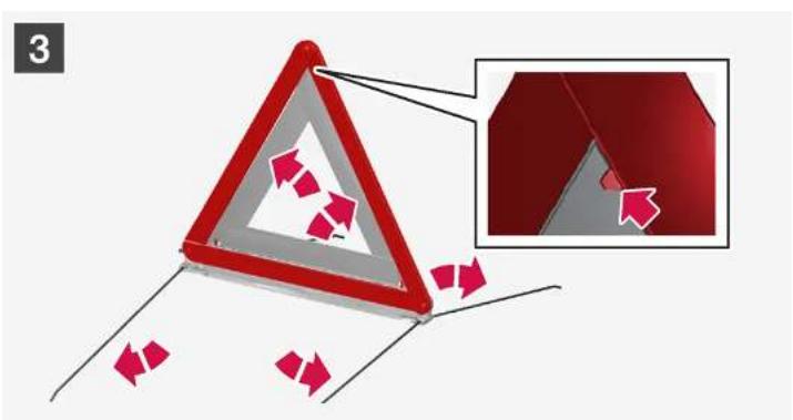 VOLVO V60 (2025) - Dépliez le triangle de présignalisation - 3
