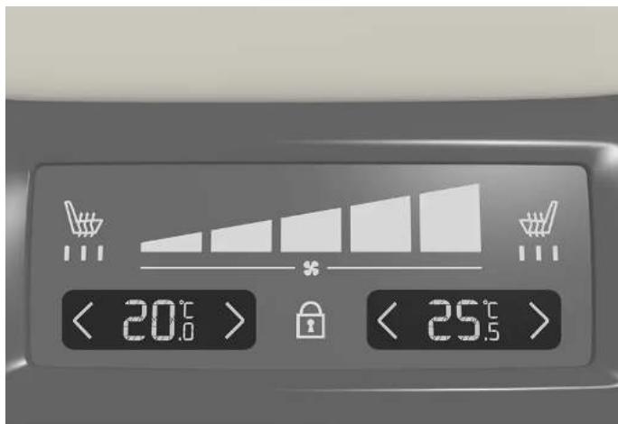 VOLVO V60 (2025) - Régler la température de la banquette arrêtée depuis la banquette arrêtée - 1