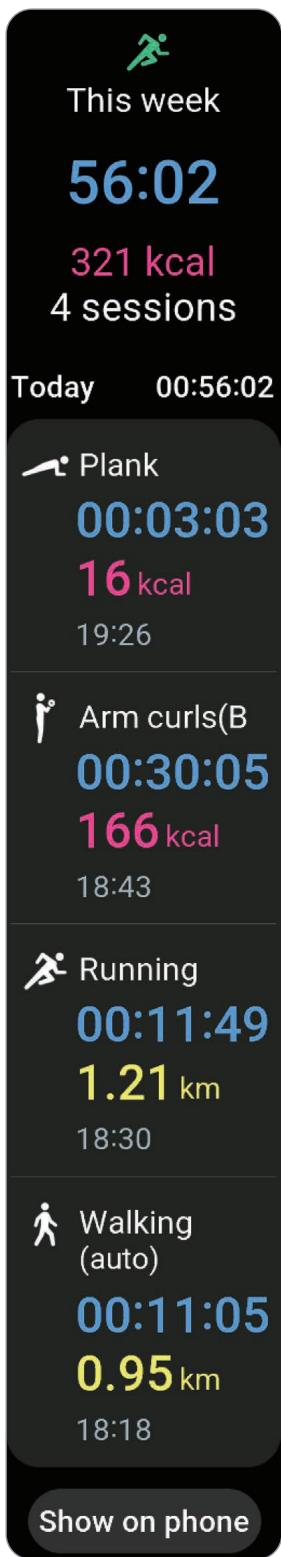 SAMSUNG SM-R390NZSAXEF - Durée d'entraînement cette semaine - 1