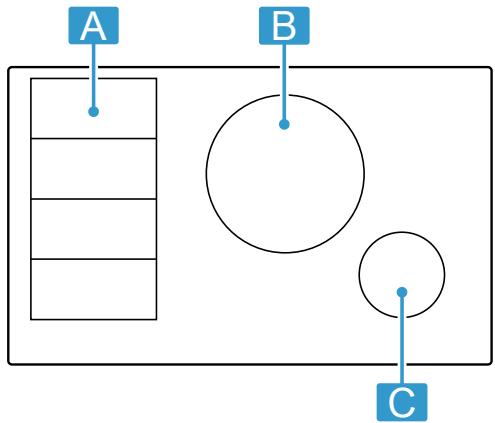 BOSCH PXE831HC1E - Répartition des zones de cuisson - 1