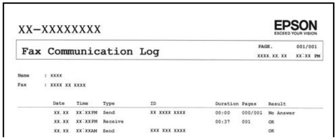 EPSON WF-2950DWF - Fonctions : Différents rapports de fax - 1