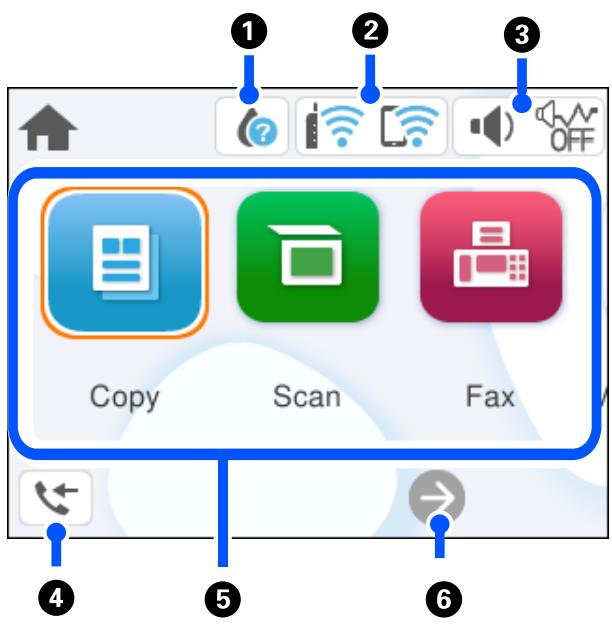 EPSON WF-2950DWF - Guide du panneau de commande - 2