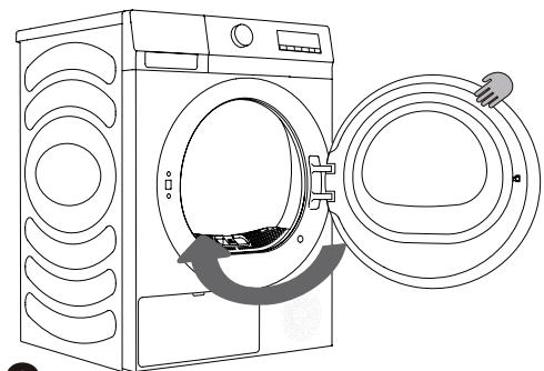 HISENSE DHQE800BW2 - DHQE800BB2 - DHQE800 - DHQE800BT2 - DHQE800U - DHQE800BB2 - DH1Q802BW2 - DHQE802U - CHARGEMENT DU SÉCHE-LINGE - 3