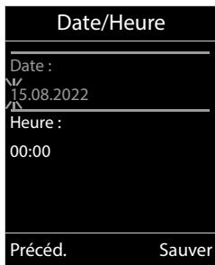 Gigaset Siemens CL770 - CL770A - Régler la date et l'heure - 9