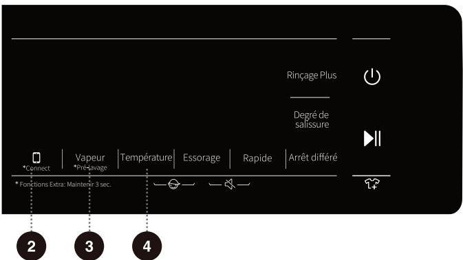 HISENSE WF5S1243BW - ÉTAPE 4 : SELECTION DES PARAMÉTRES ET FONCTIONS SUPPLEMENTAIRES - 1