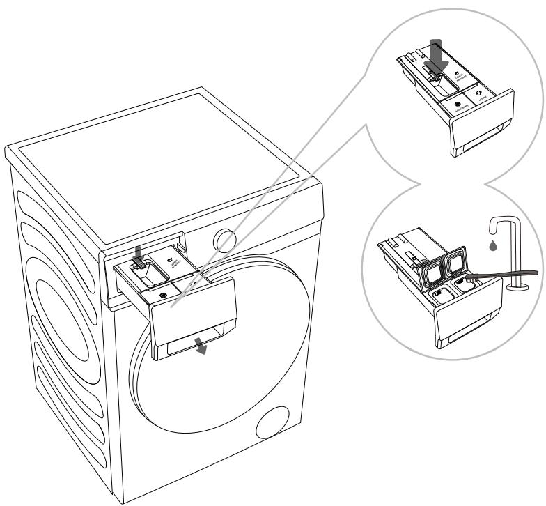 HISENSE WF5S1243BW - NETTOYAGE DU COMPARTIMENT À LESSIVE - 1