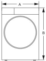 HISENSE WF5S1243BW - Dimensions (mm) - 1