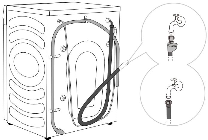 HISENSE WF5S1243BW - RACCORDEMENT À L'ALIMENTATION EN EAU - 1