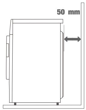 HISENSE WF5S1243BW - Dégagements pour l'installation du lave-linge - 2