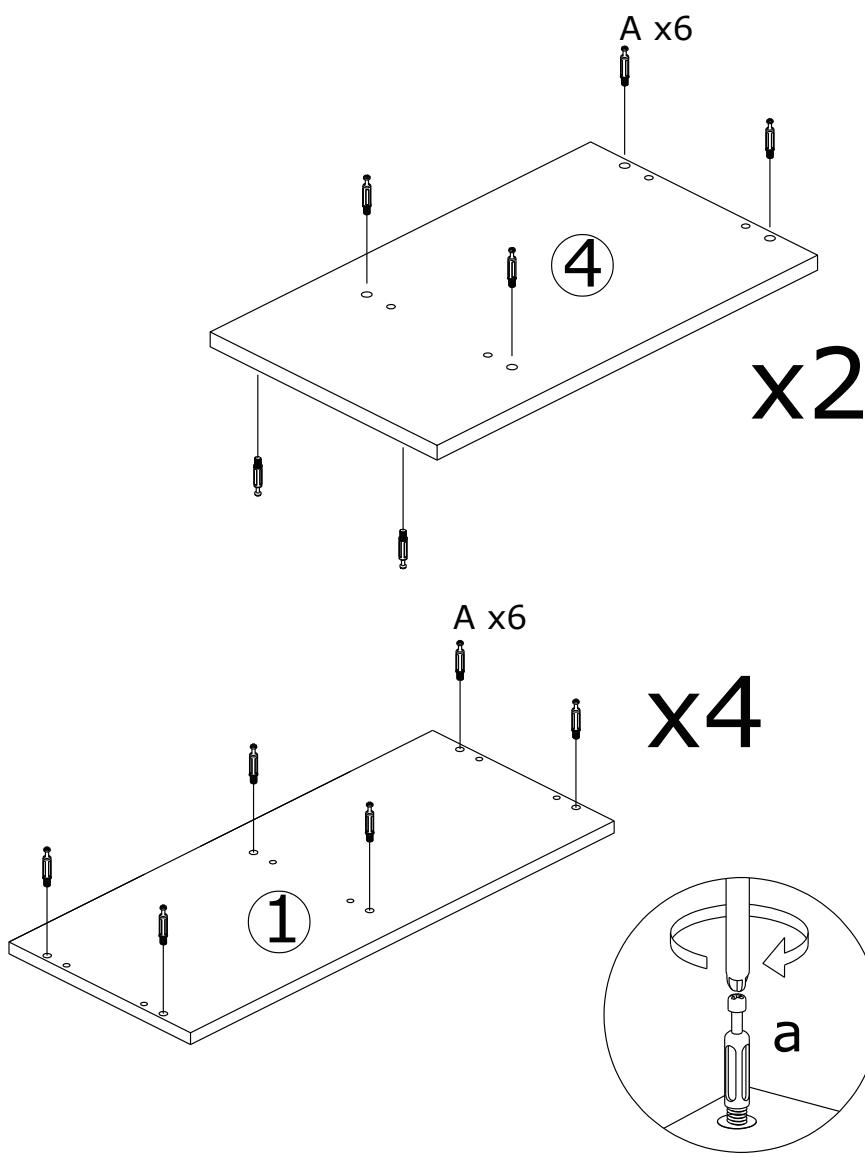 GIANTEX Meuble TV Combiné Libre avec Étagères Ouvertes - 18