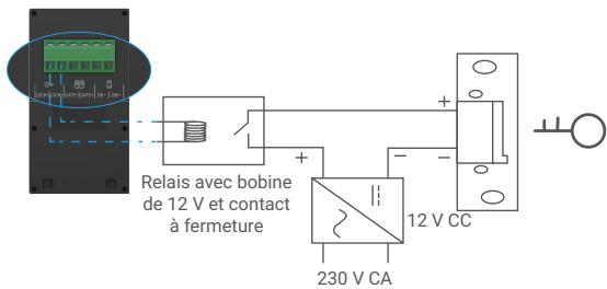 EZVIZ CP7 2K - Connexion d'une gâche électrique ou d'une serrure - 3
