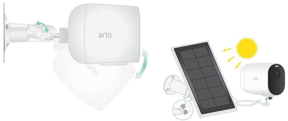 ARLO Essential/ Essential Spotlight/Essential Spotlight XL - Inclinez et orientez laamera pour régler l'angle. - 1