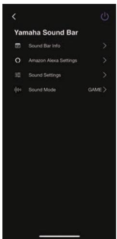 YAMAHA SRX40A - Commande de la barre de son au moyen de l'application pour smartphone (Sound Bar Controller) - 3