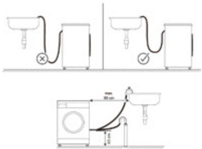 INDESIT IMA762MYTIMEFR - Raccordement du flexible de vidange à la sortie d'évacuation - 2