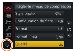 PANASONIC DCFZ82 - FCFZ81 - DCFZ83 - Au moyen de commandes sur écran tactile Touchez [O]. - 1