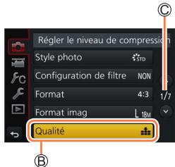 PANASONIC DCFZ82 - FCFZ81 - DCFZ83 - Touchez l'option de menu. - 1