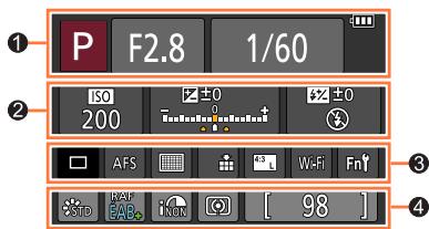 PANASONIC DCFZ82 - FCFZ81 - DCFZ83 - Informations d'enregistrement sur I'ecran - 1
